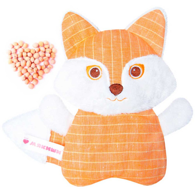 Игрушка грелка с вишневыми косточками Доктор Мякиш Лиса Мякиши 352